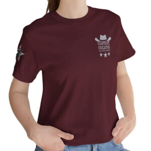 Content Creator – Full Time Visionary, Gray Star  – T-Shirt