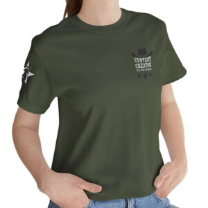 Content Creator – Full Time Visionary, White Star  – T-Shirt