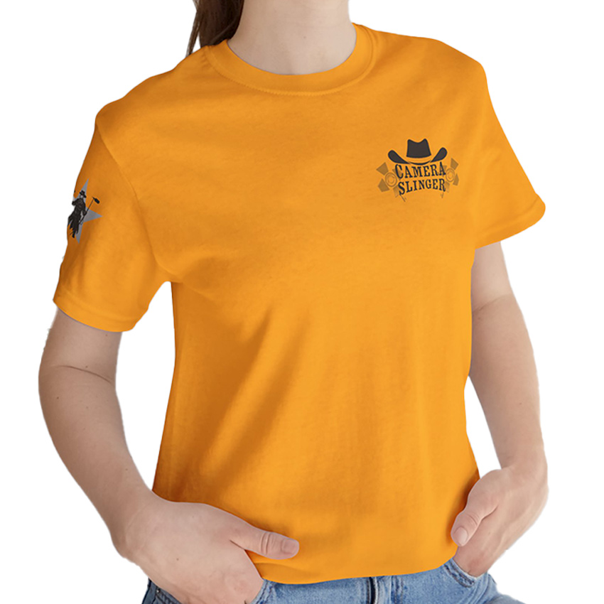 Camera Slinger, Gray Star - T-Shirt - Image 3